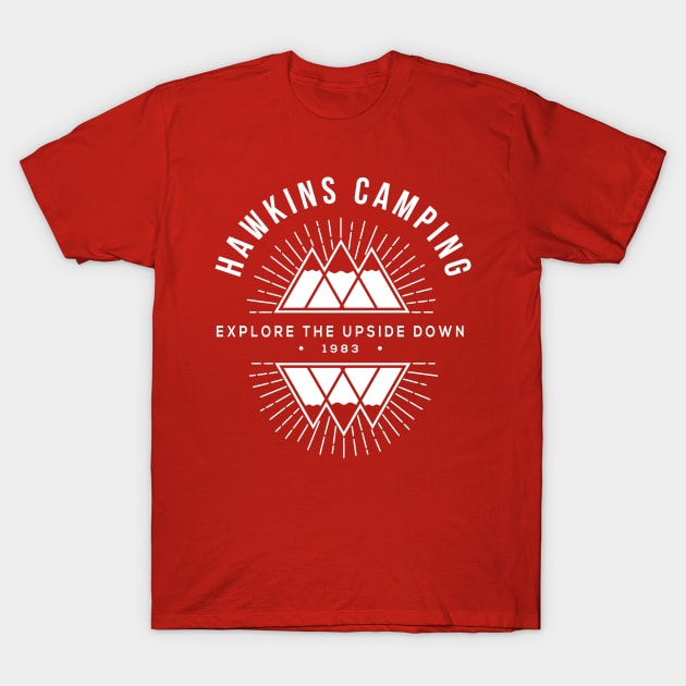 Hawkins Camping Explore T-Shirt by archivos podcast